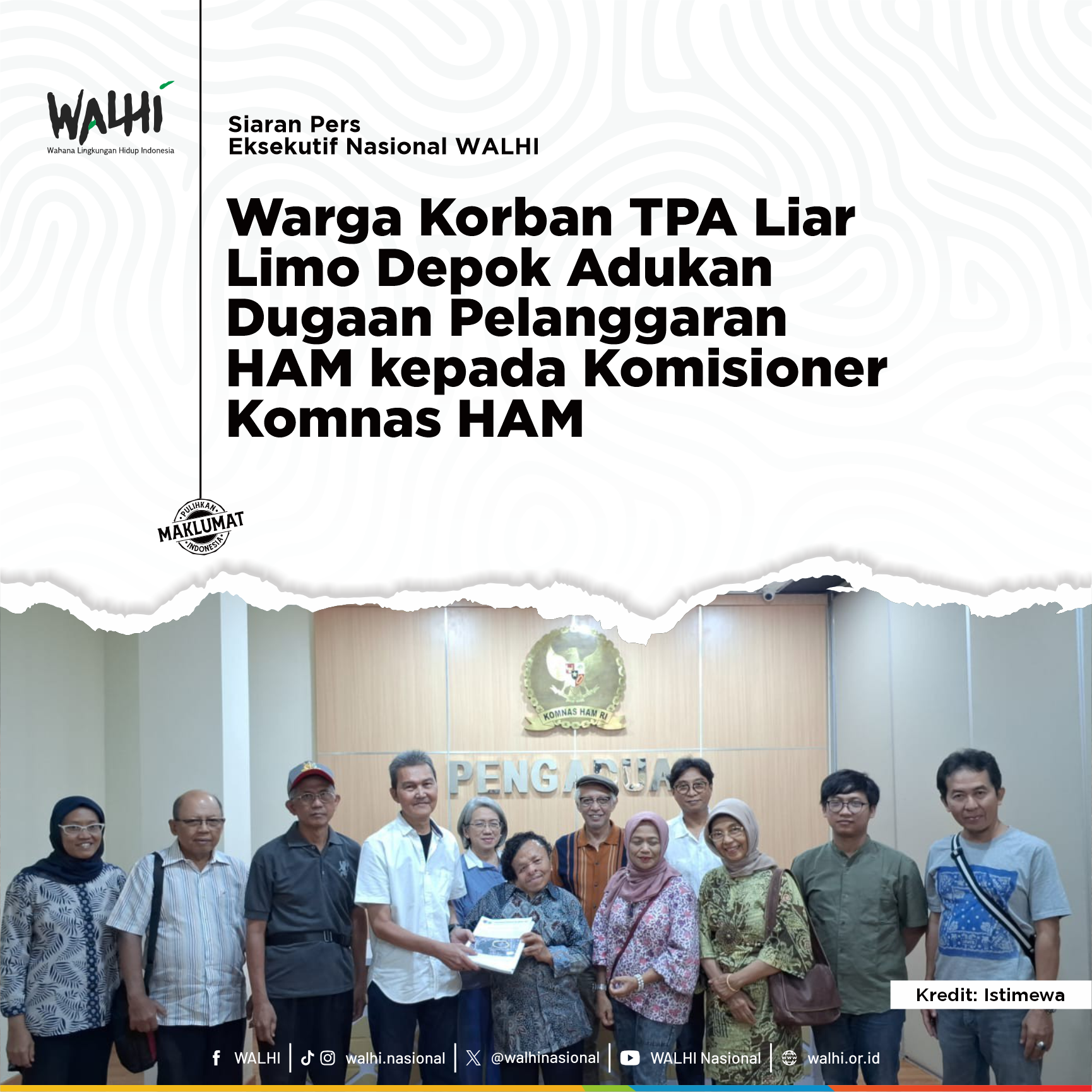 Warga Korban TPA Liar Limo Depok Adukan Dugaan Pelanggaran HAM kepada Komisioner Komnas HAM