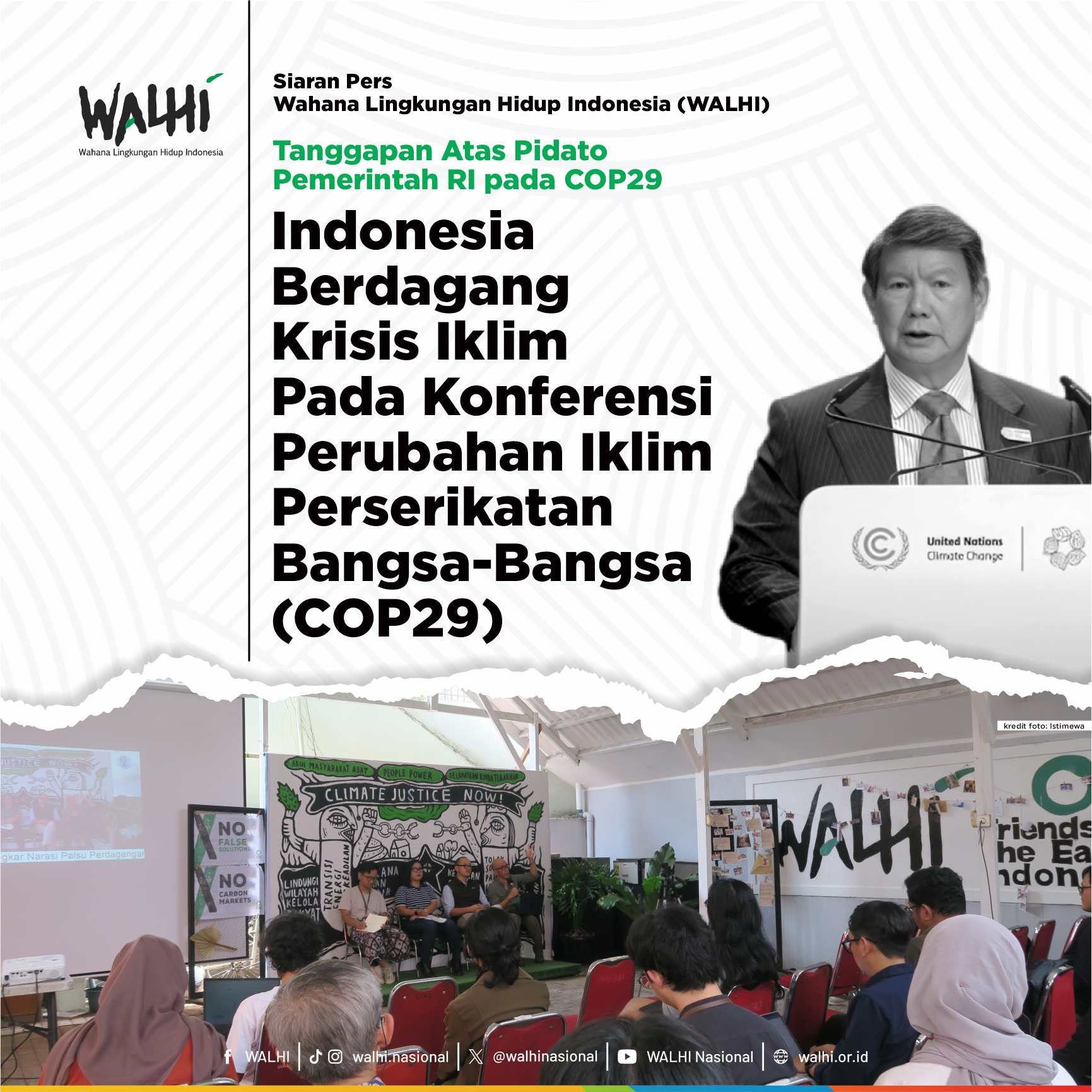 Indonesia Berdagang Krisis Iklim Pada Konferensi Perubahan Iklim Perserikatan Bangsa-Bangsa (COP29)