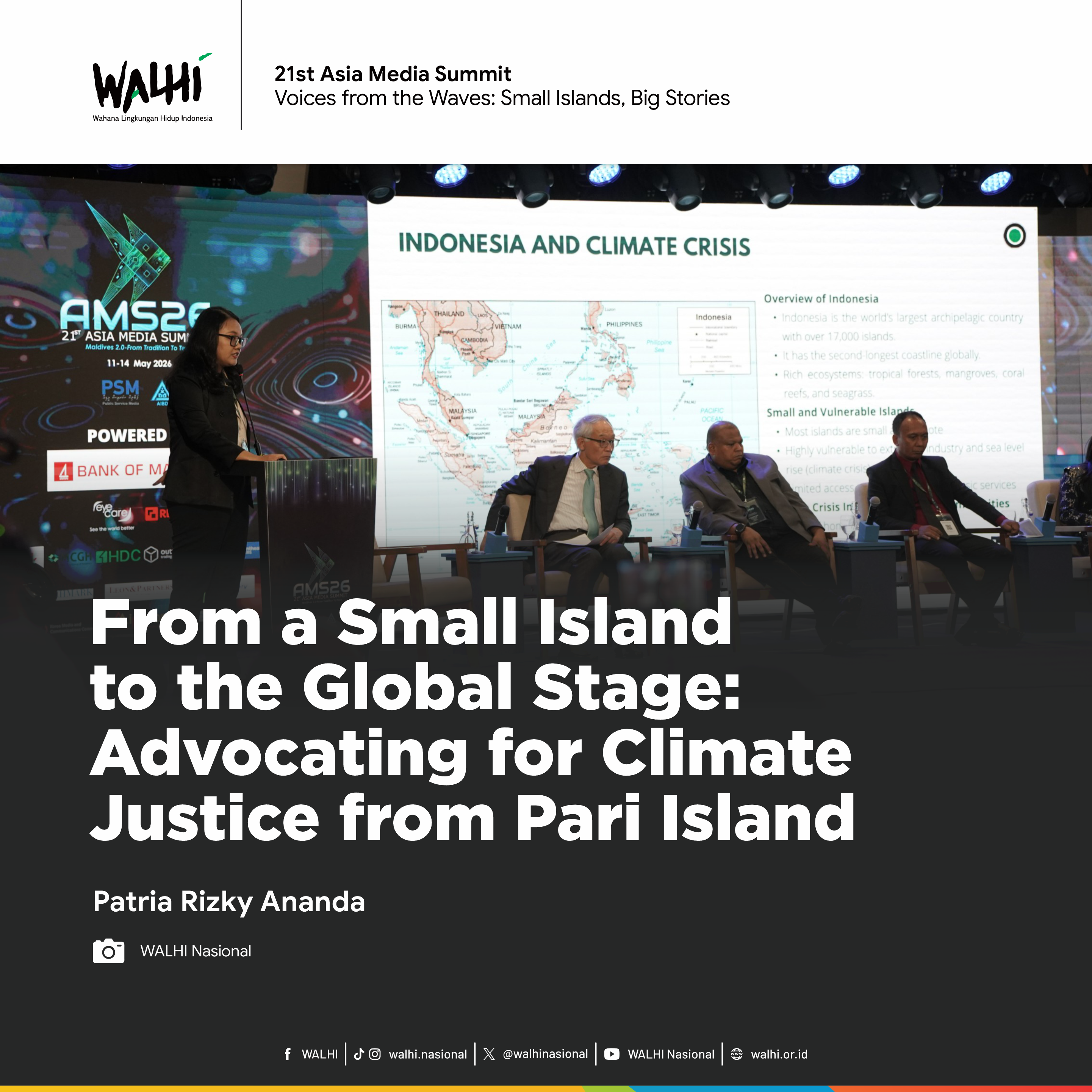 From a Small Island to the Global Stage: Advocating for Climate Justice from Pari Island