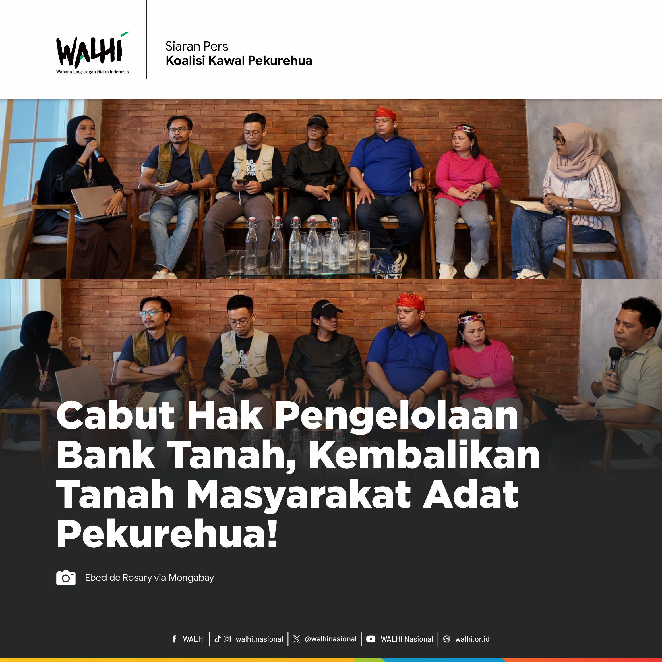 Cabut Hak Pengelolaan Bank Tanah, Kembalikan Tanah Masyarakat Adat Pekurehua