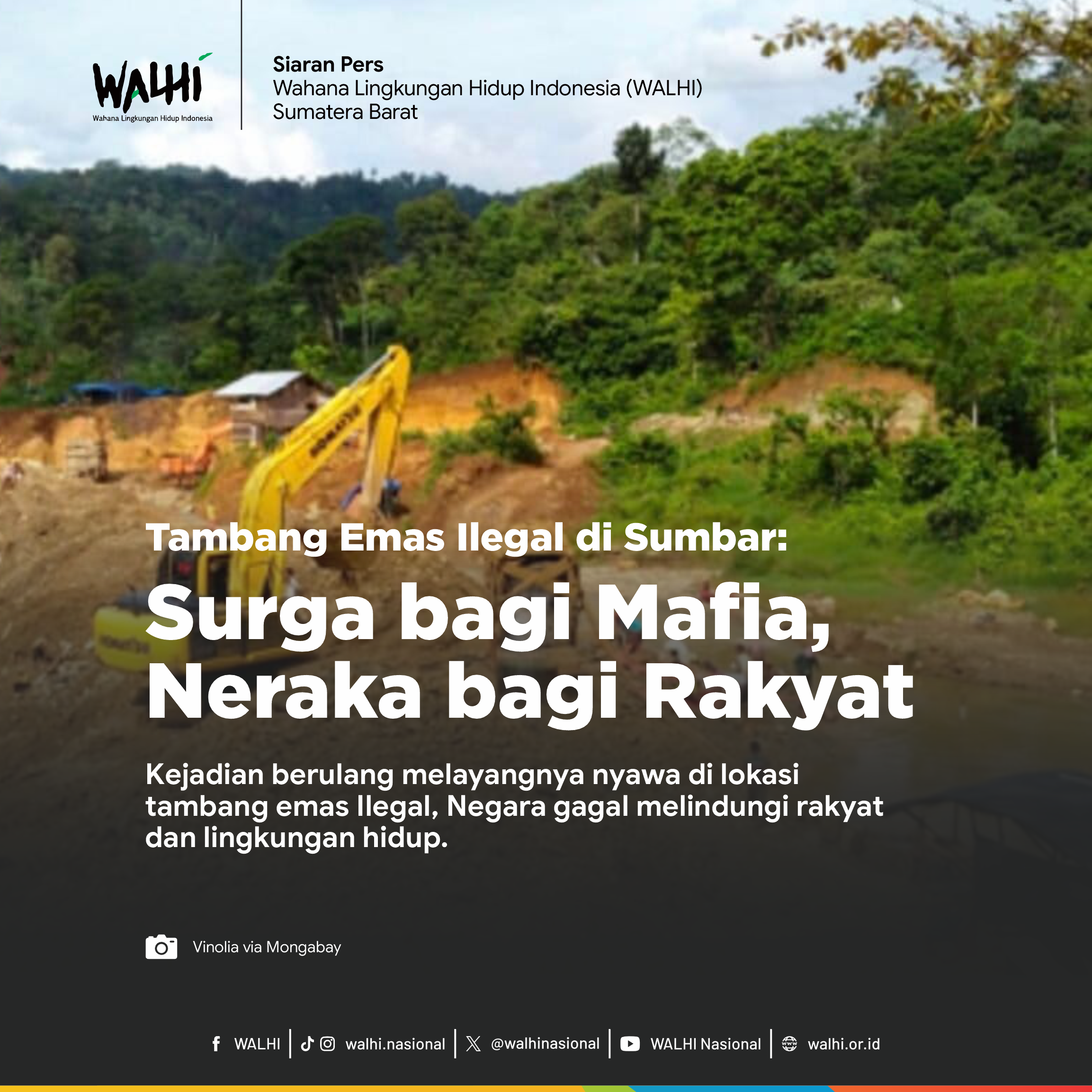 Tambang Emas Ilegal di Sumbar: Surga bagi Mafia, Neraka bagi Rakyat