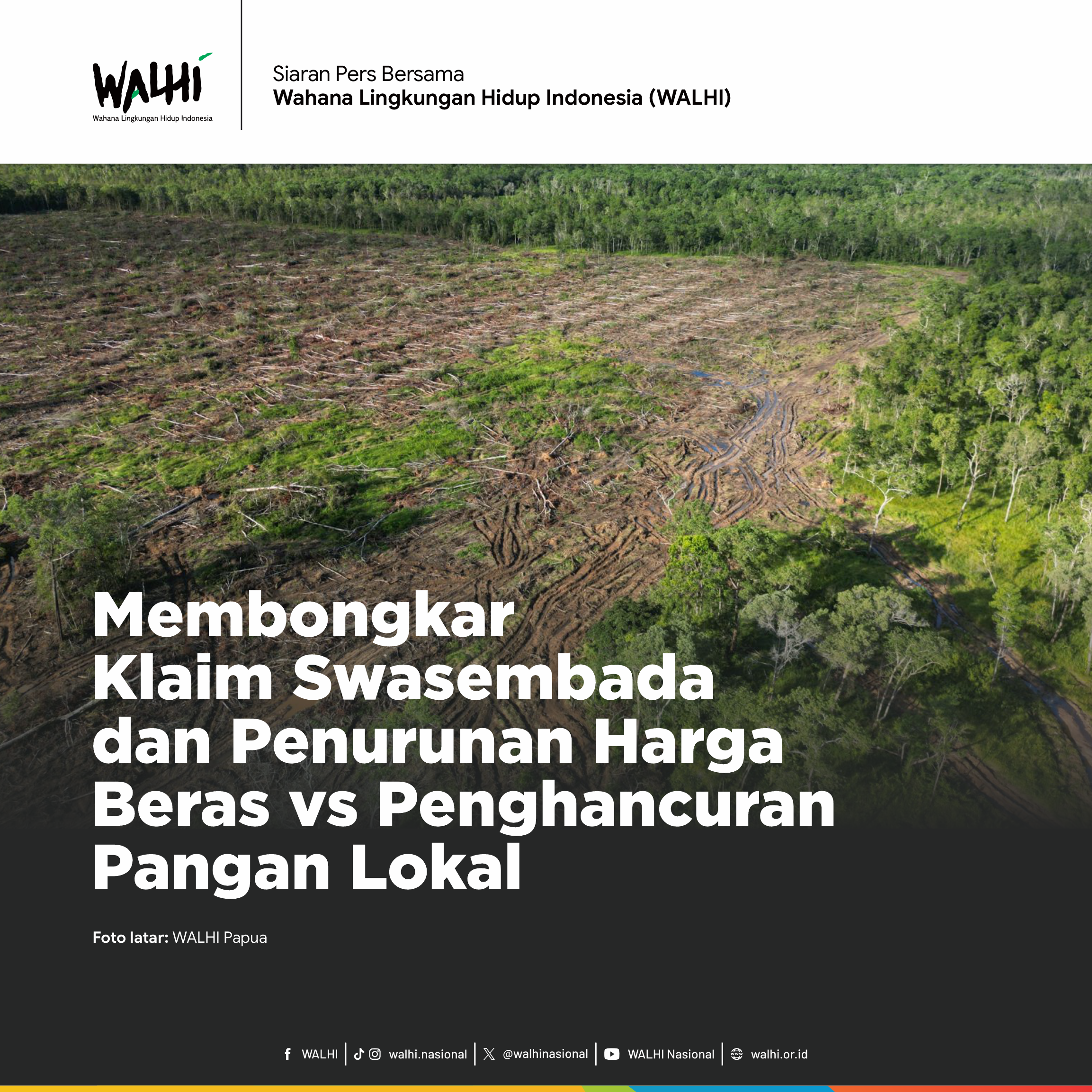 Membongkar Klaim Swasembada dan Penurunan Harga Beras vs Penghancuran Pangan Lokal