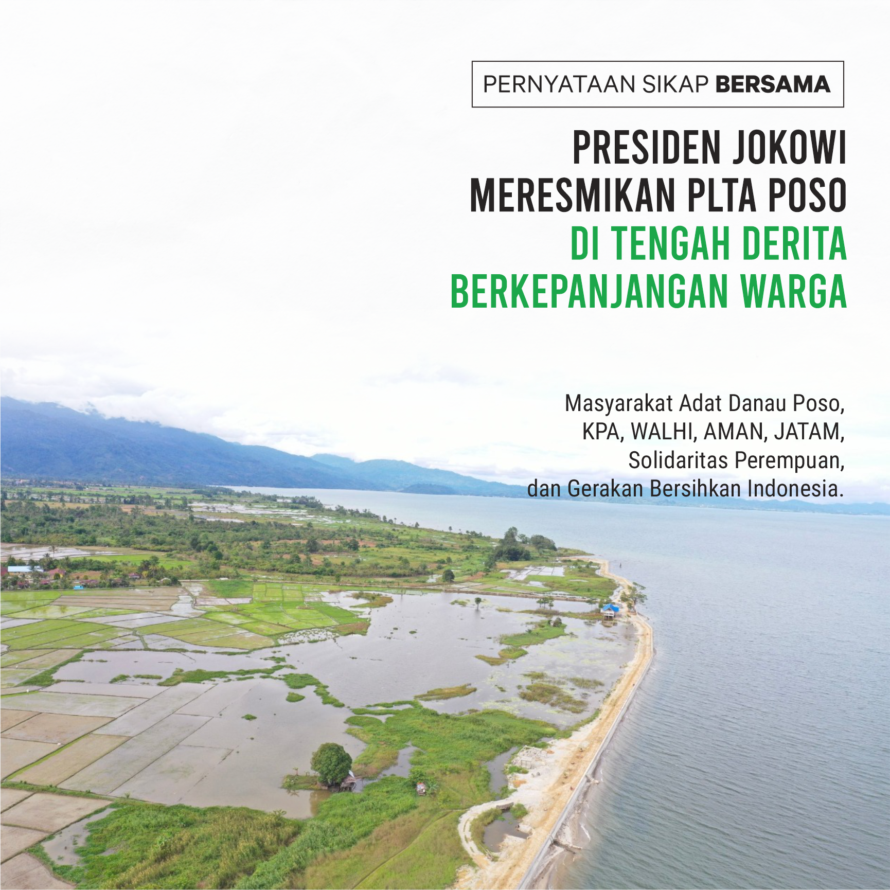 Presiden Jokowi Meresmikan PLTA Poso di Tengah Derita Berkepanjangan Warga