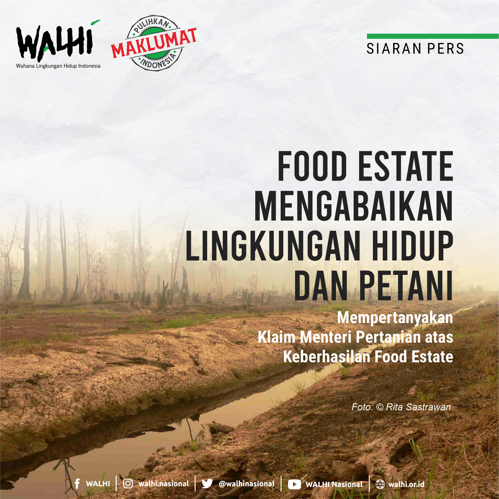 Mempertanyakan Klaim Menteri Pertanian atas Keberhasilan Food Estate