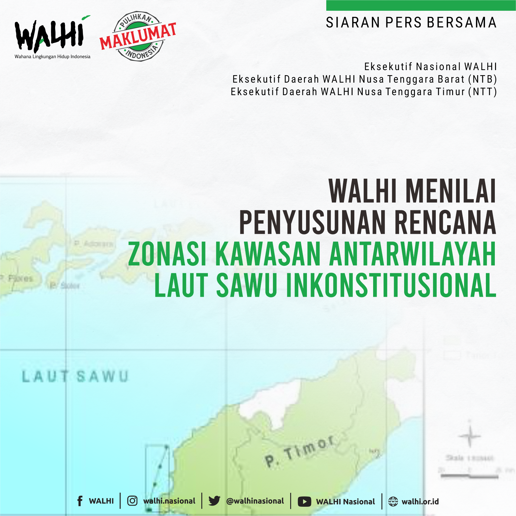 WALHI Menilai Penyusunan Rencana Zonasi Kawasan Antarwilayah Laut Sawu Inkonstitusional