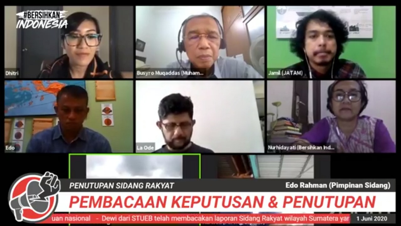 Putusan Sidang Rakyat: UU Minerba Harus Batal Demi Hukum Untuk Keselamatan dan Kedaulatan Rakyat