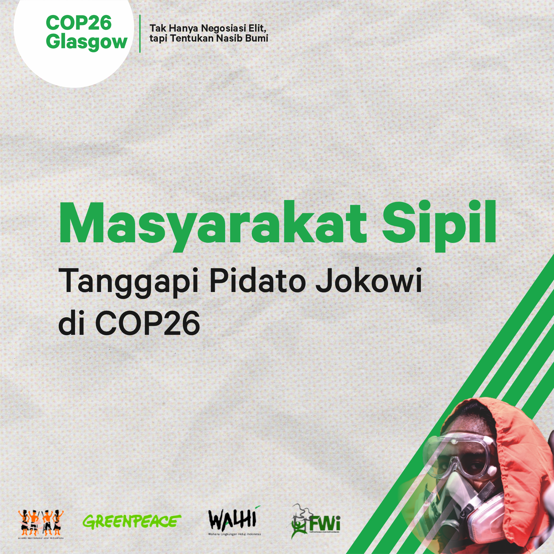 Masyarakat Sipil Tanggapi Pidato Jokowi di COP 26