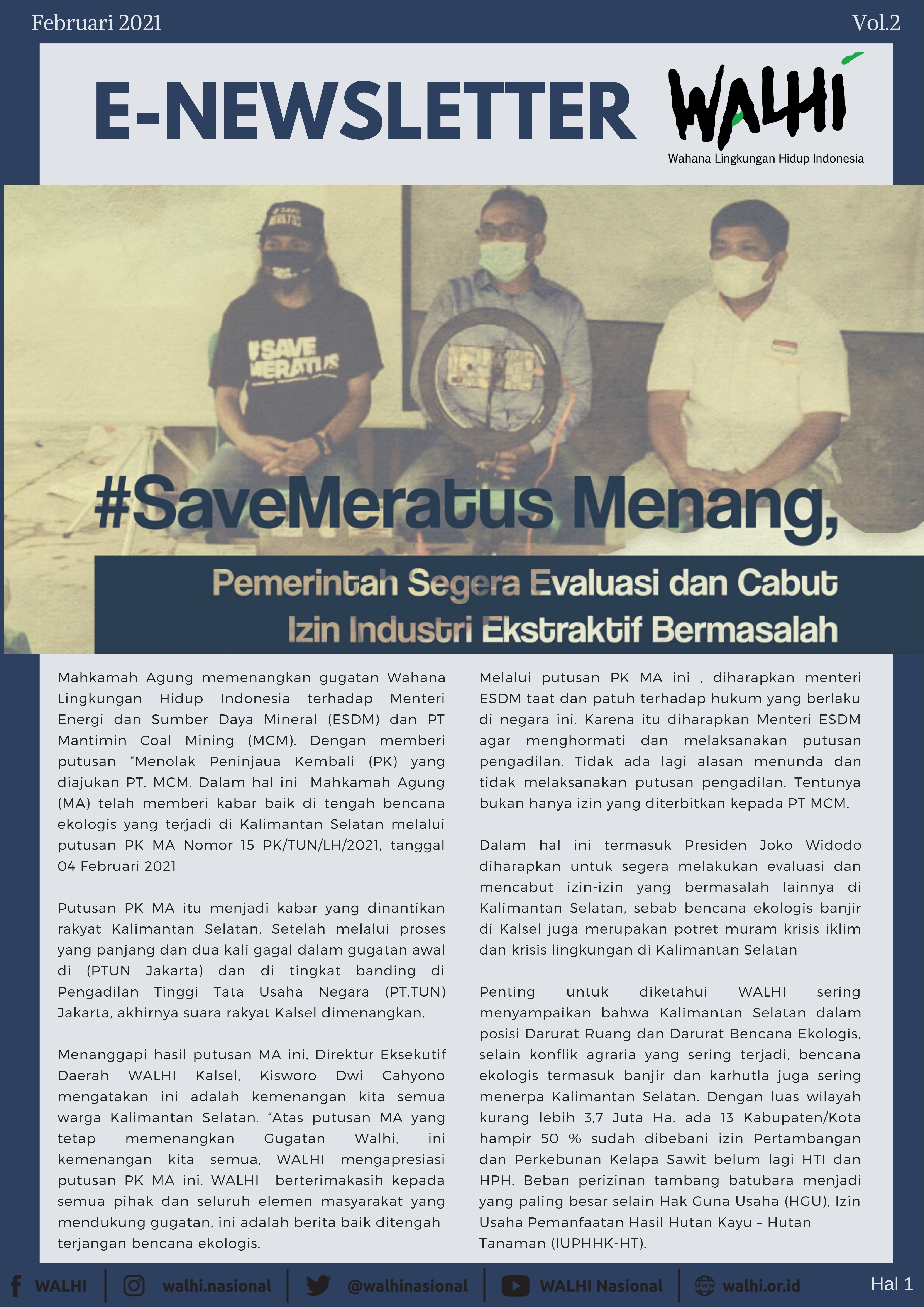 E-Newsletter WALHI Februari 2021 Volume 2