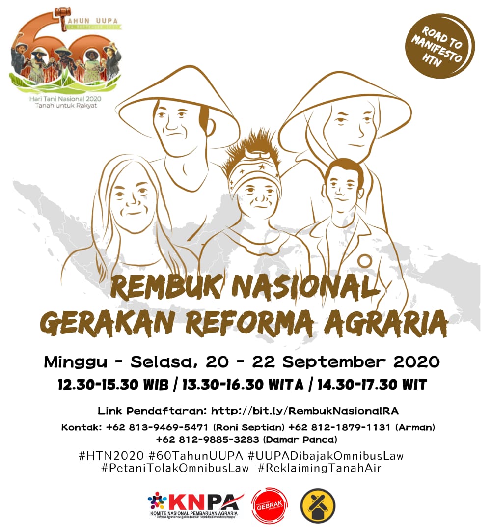 Sekolah Kedaulatan Agraria 2020: Refleksi 60 tahun UUPA (Undang-Undang Pokok Agraria)