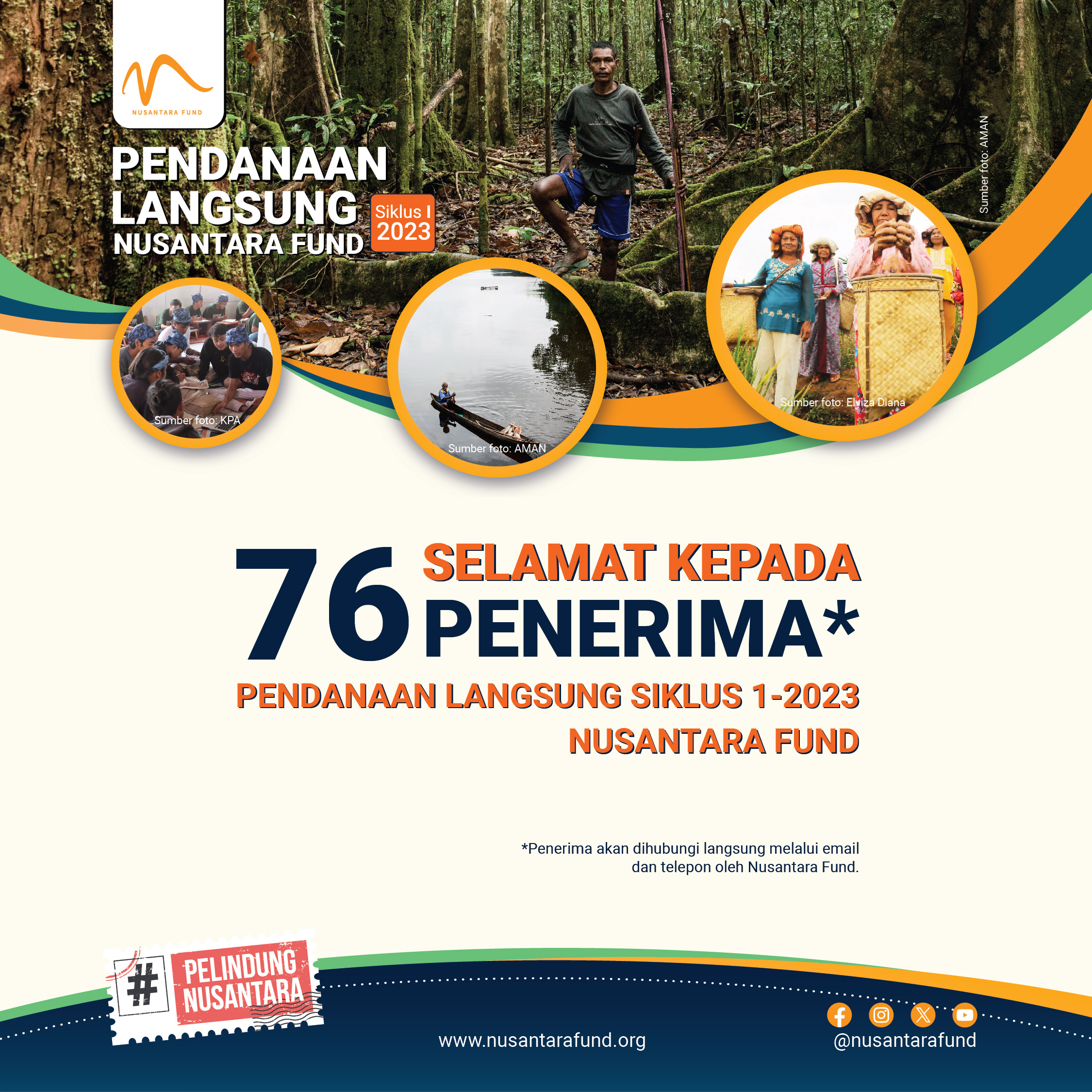 Pengumuman Penerima Pendanaan Langsung Nusantara Fund Siklus 1 - 2023