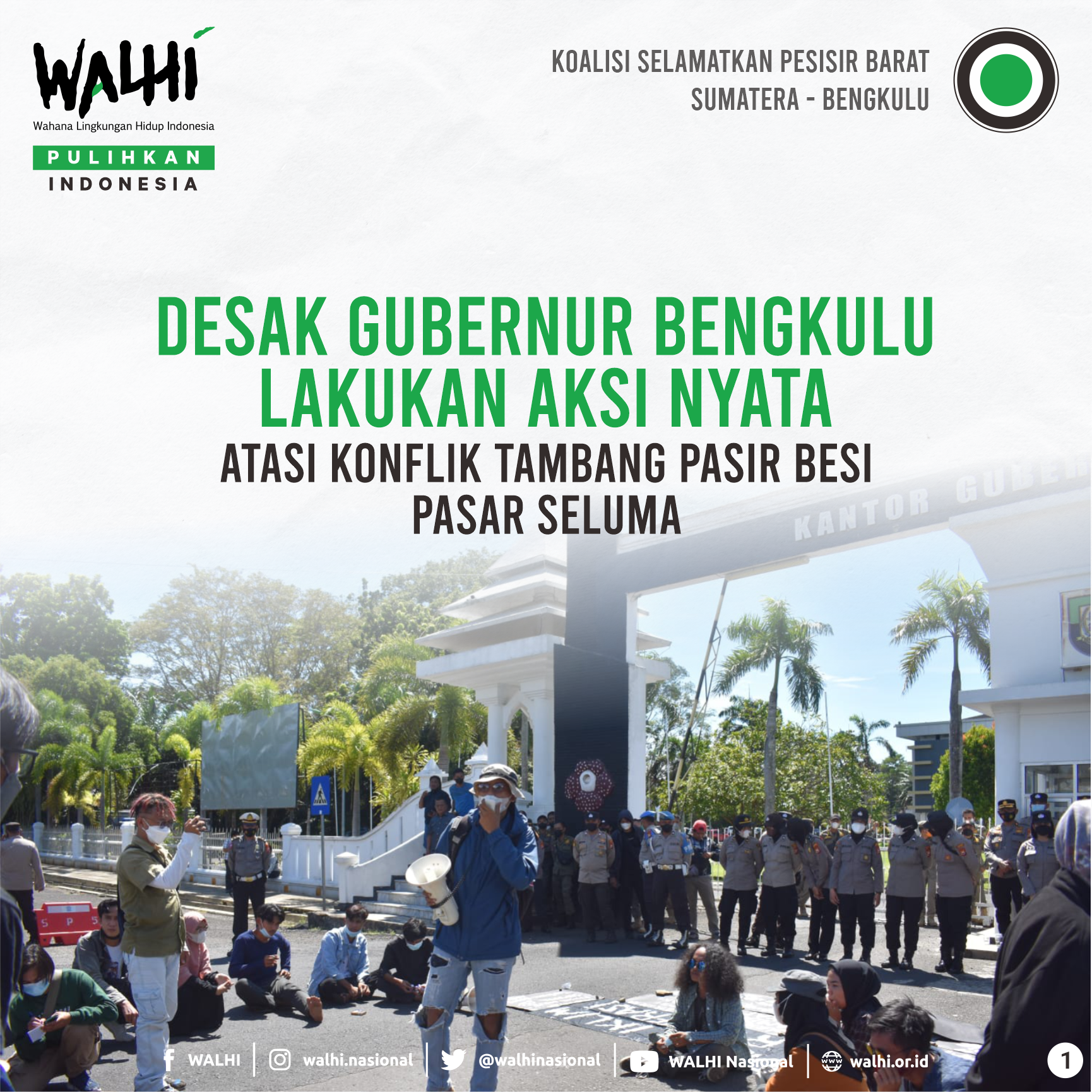 Desak Gubernur Bengkulu Lakukan Aksi Nyata Atasi Konflik Tambang Besi Pasar Seluma