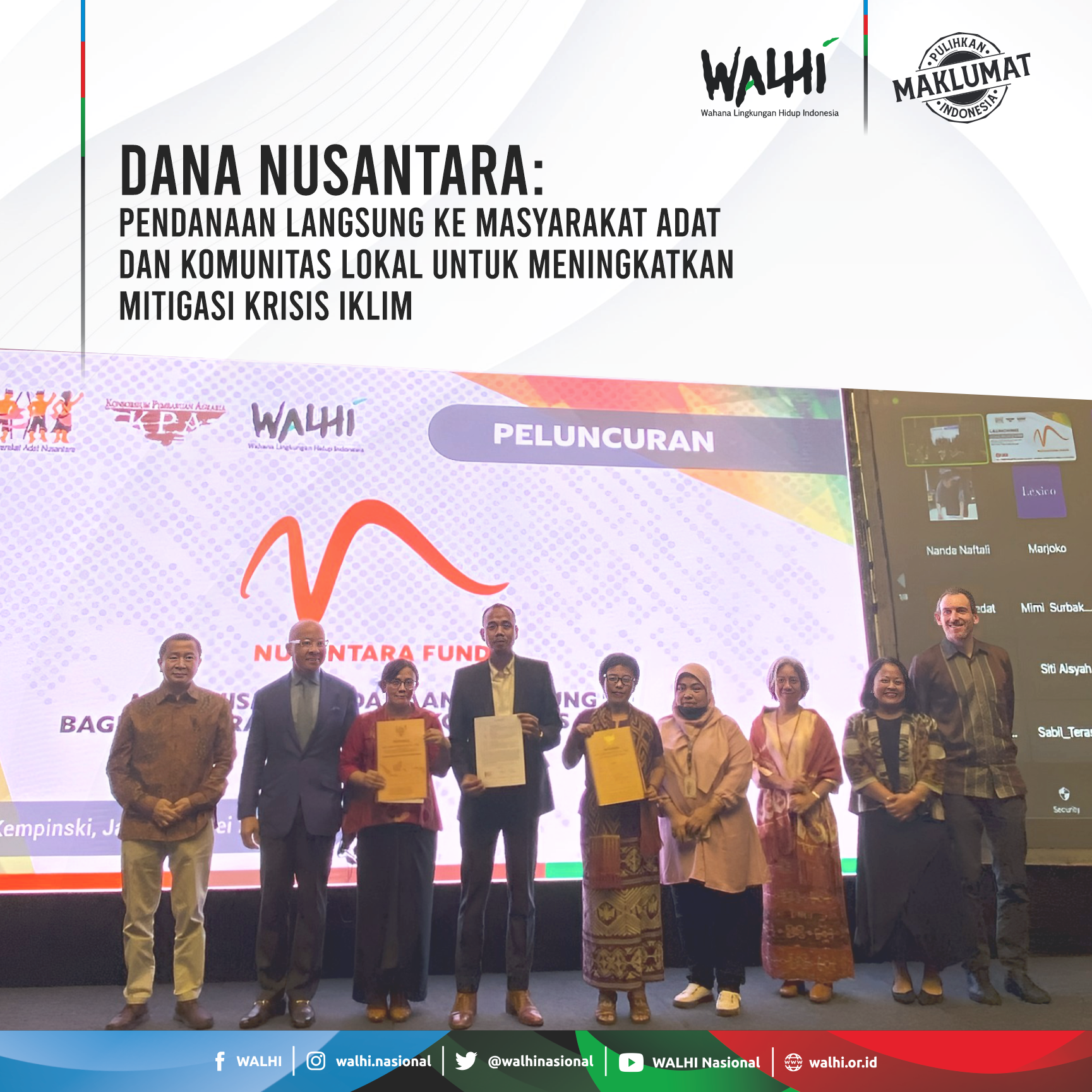Nusantara Fund : Pendanaan Langsung ke Masyarakat Adat dan Komunitas Lokal untuk Meningkatkan Mitigasi Krisis Iklim