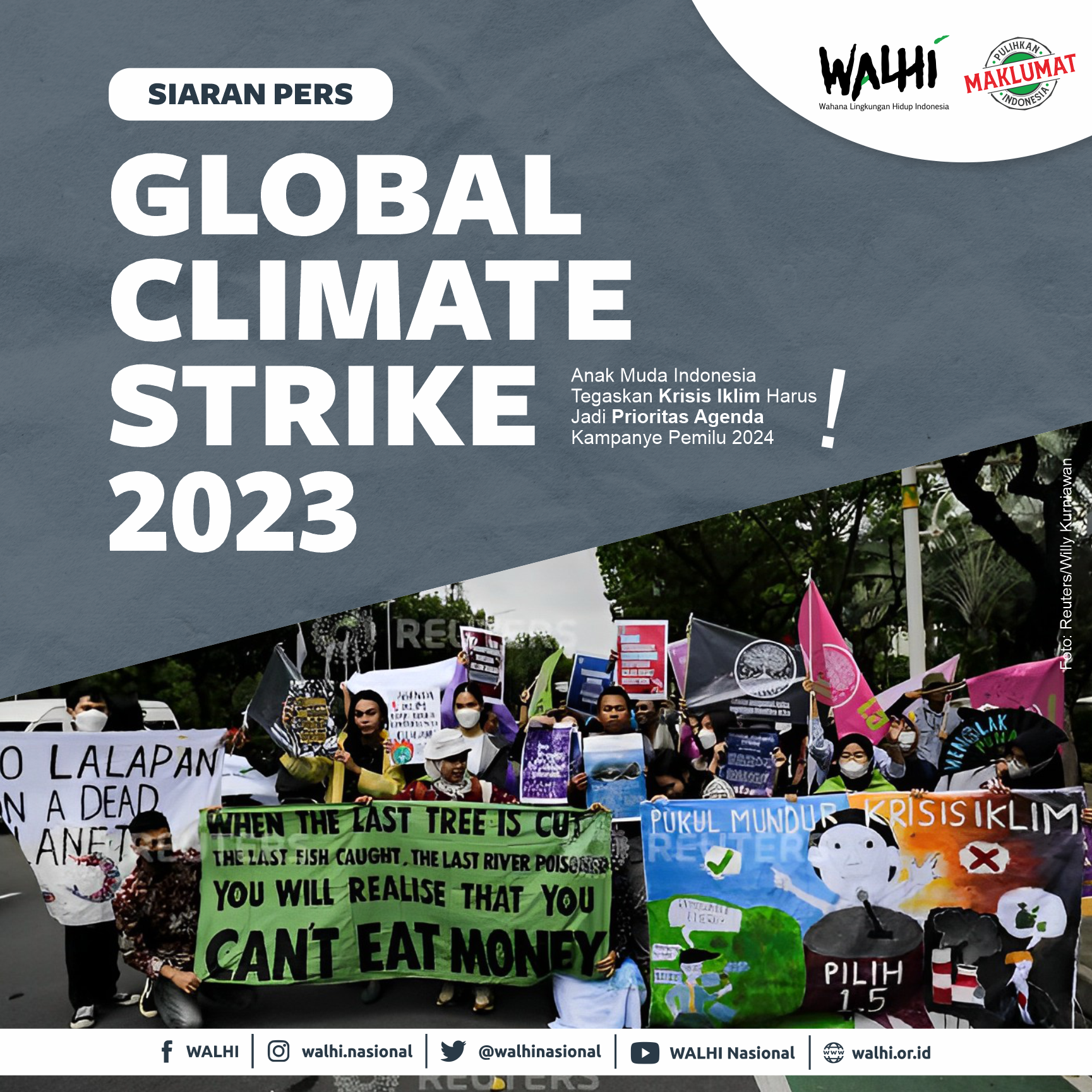 Global Climate Strike 2023, Anak Muda Indonesia Tegaskan Krisis Iklim Harus Jadi Prioritas Agenda Kampanye Pemilu 2024
