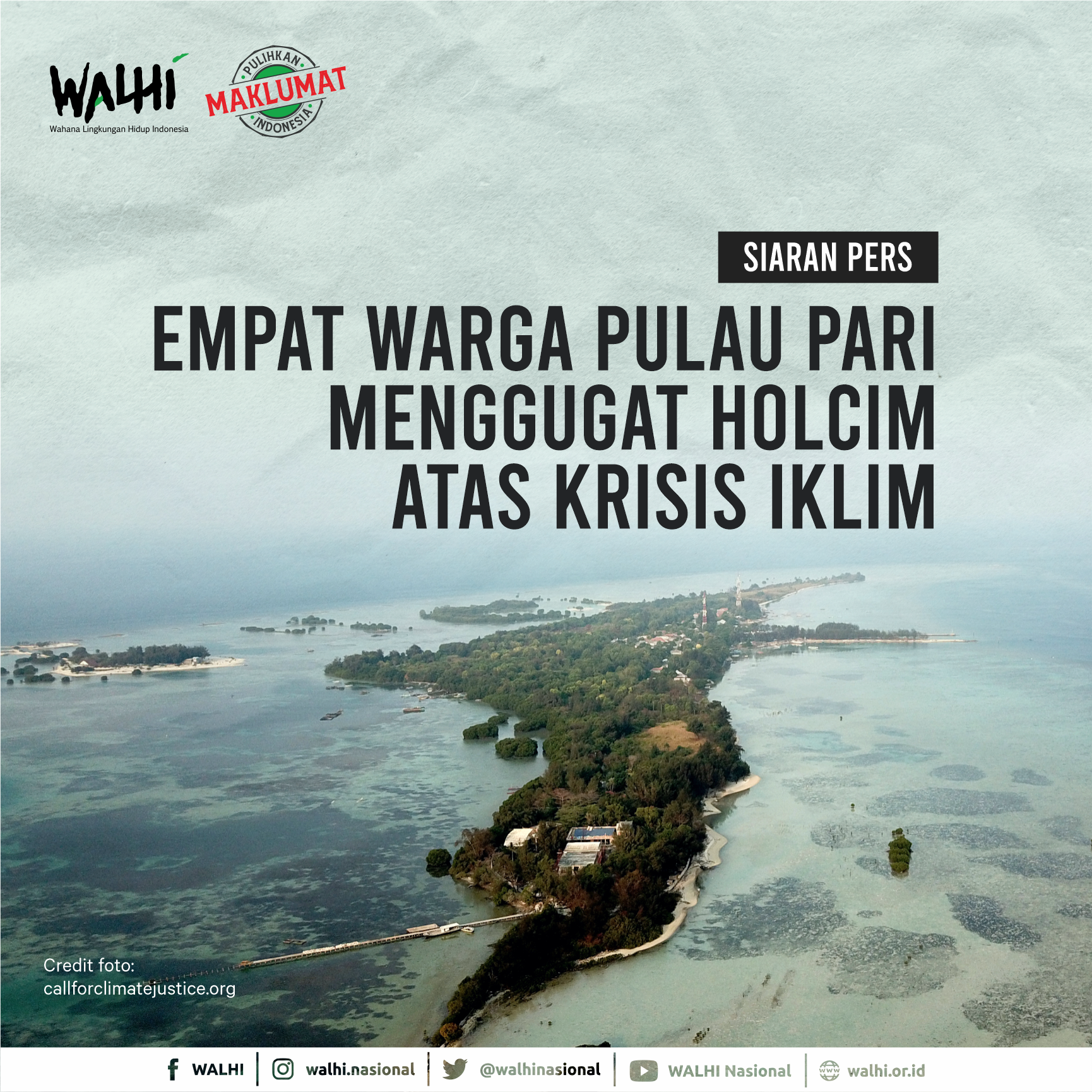 Empat Warga Pulau Pari Menggugat Holcim Atas Krisis Iklim