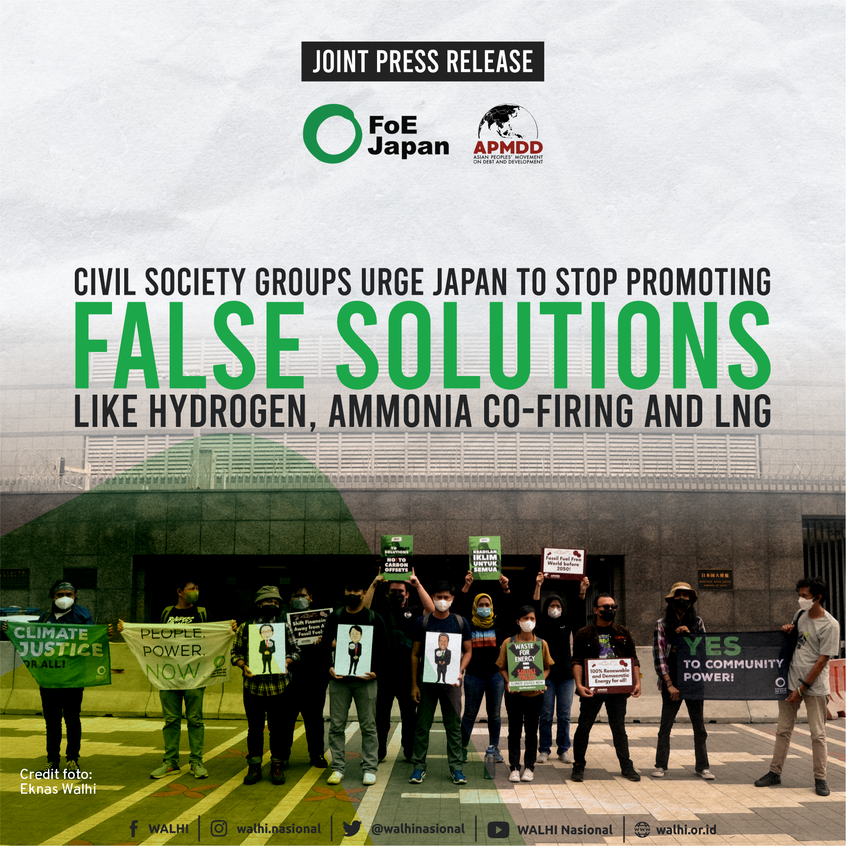 Civil Society Groups urge Japan to stop promoting false solutions like hydrogen, ammonia co-firing and LNG