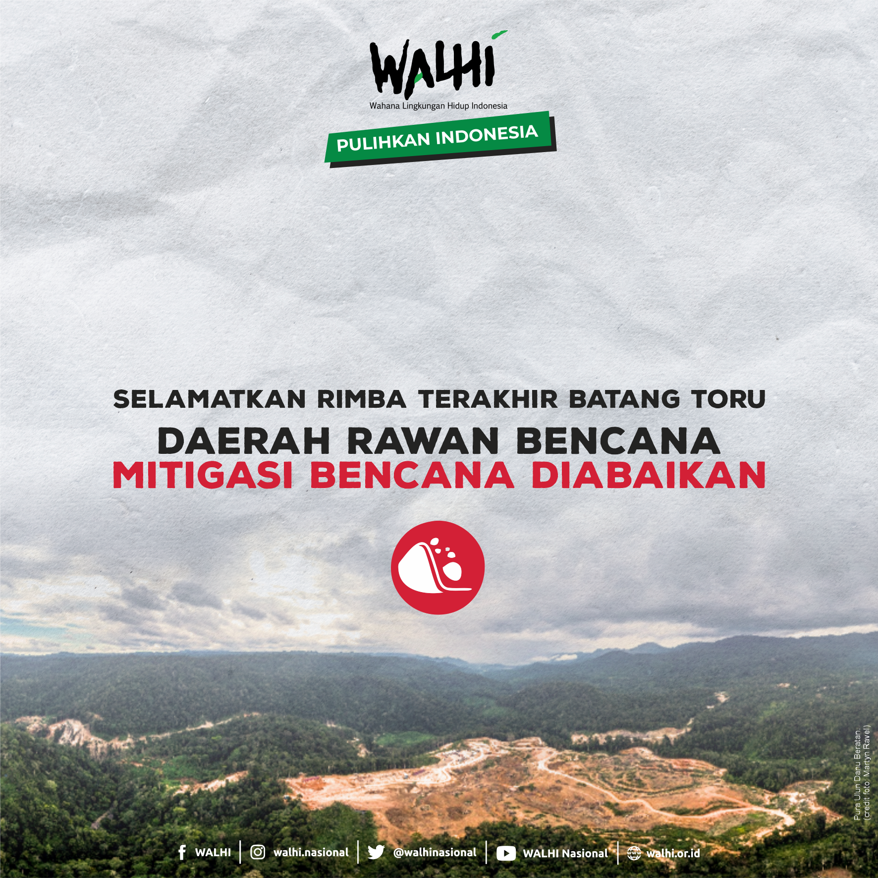 Selamatkan Rimba Terakhir Batang Toru-Daerah Rawan Bencana, Mitigasi Bencana Diabaikan