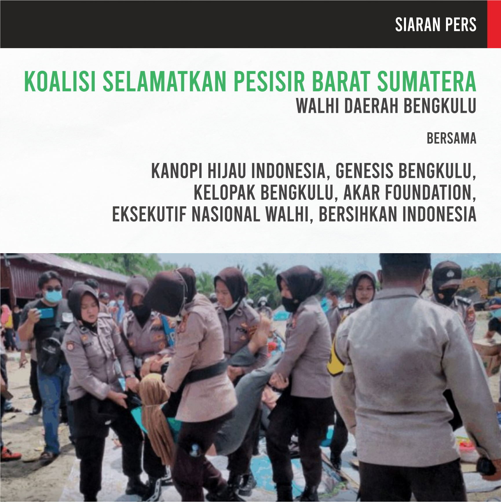 Siaran Pers Koalisi Selamatkan Pesisir Barat Sumatera