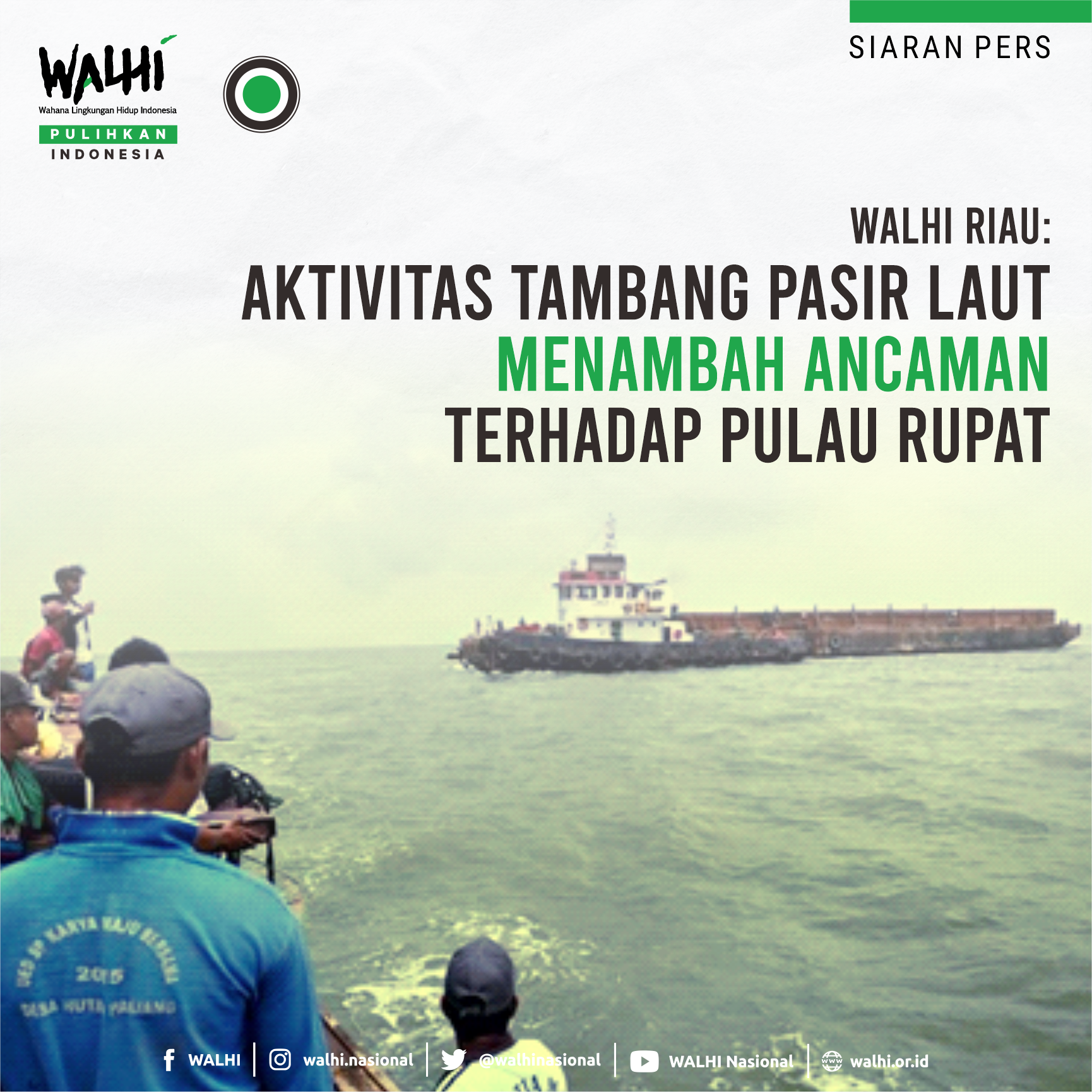 WALHI Riau: Aktivitas Tambang Pasir Laut Menambah Ancaman Terhadap Pulau Rupat