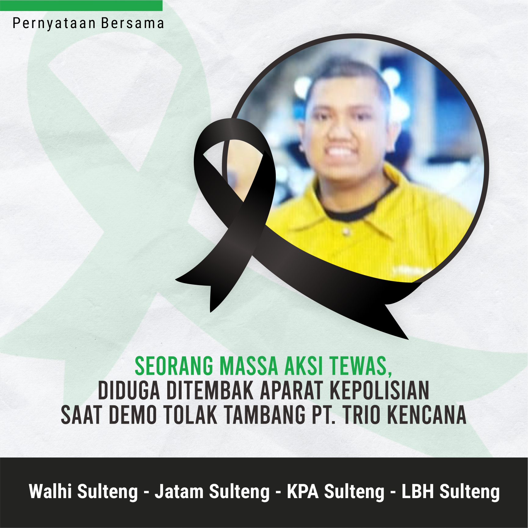 Seorang Massa Aksi Tewas, Diduga Ditembak Aparat Kepolisian Saat Demo Tolak Tambang PT. Trio Kencana