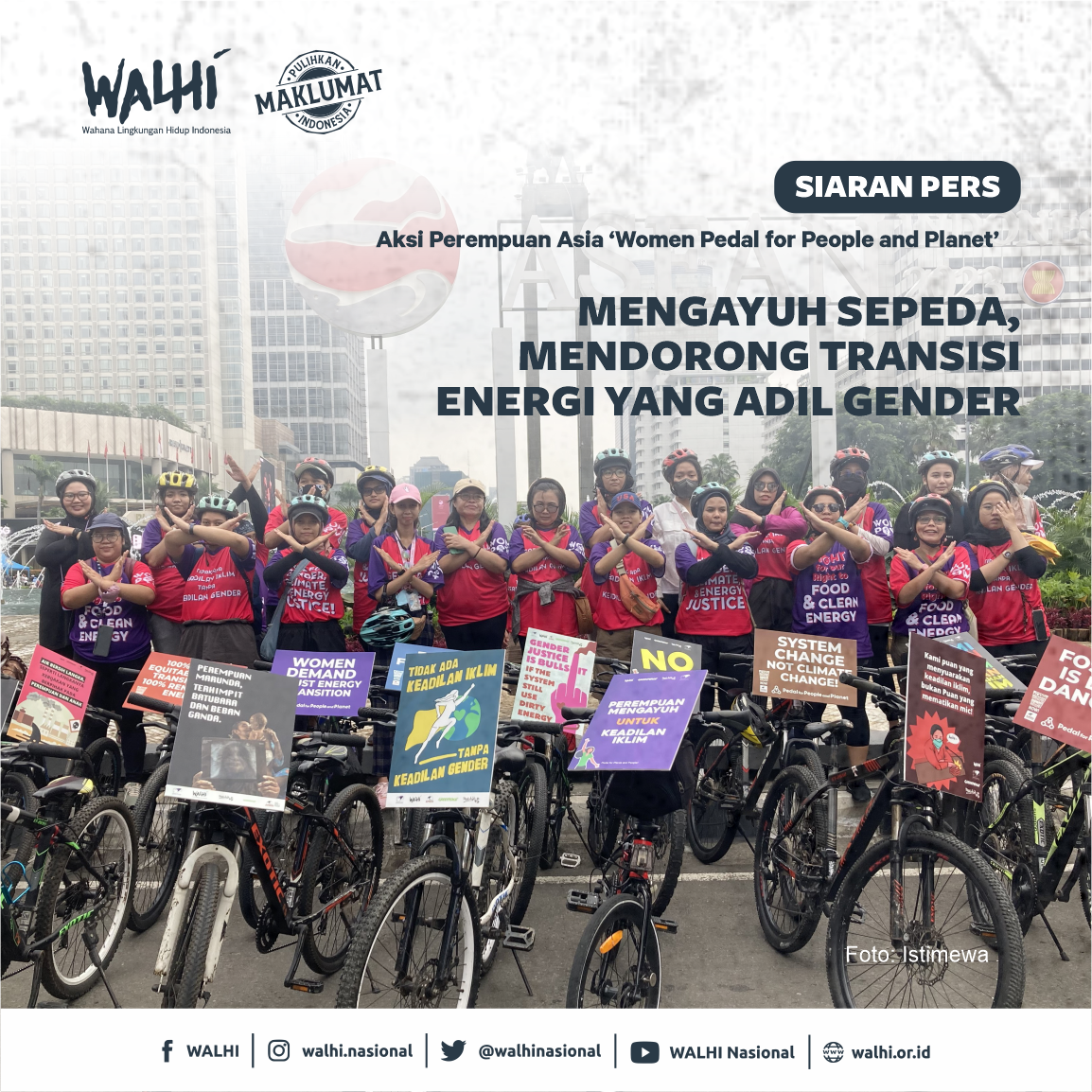Aksi Perempuan Asia: ‘Women Pedal for People and Planet’