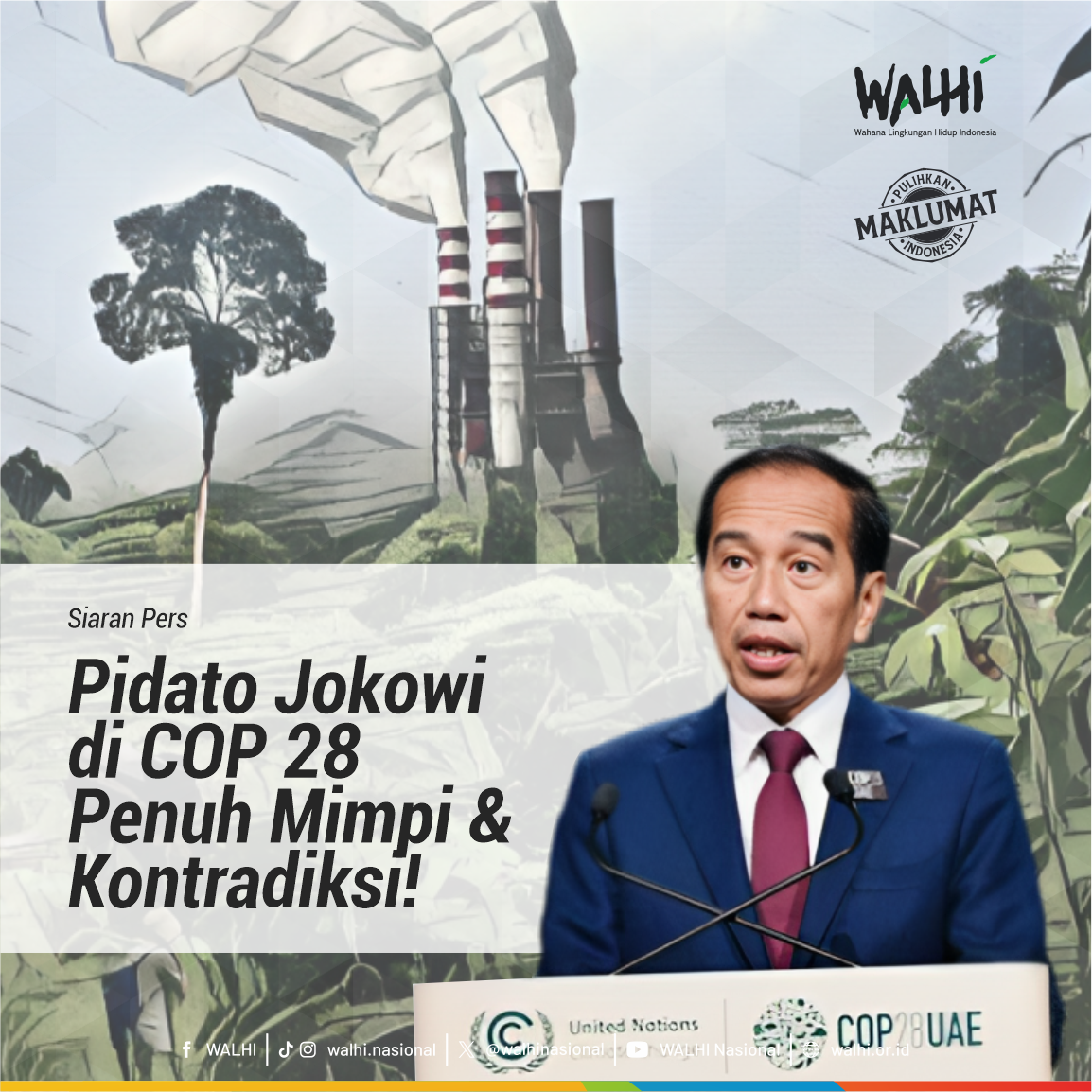 COP28 Dubai: Pidato Jokowi Penuh Mimpi dan Kontradiksi