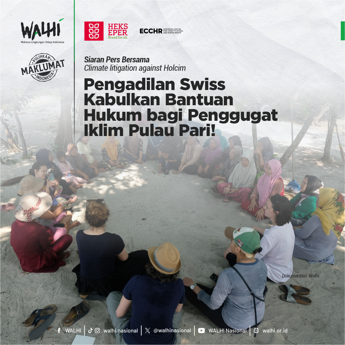 Pengadilan Swiss Kabulkan Bantuan Hukum bagi Penggugat Iklim Pulau Pari