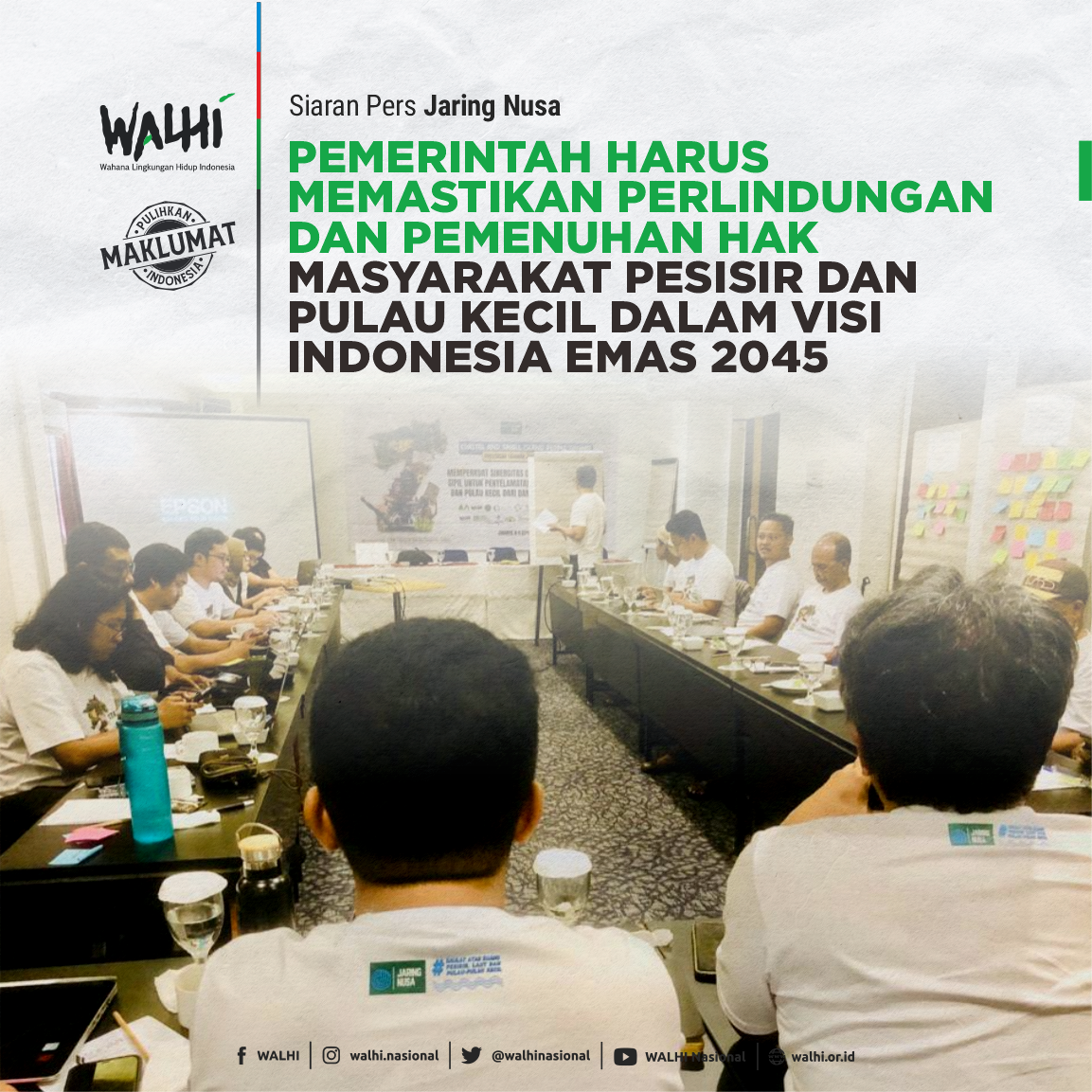 Jaring Nusa: Pemerintah Harus Memastikan Perlindungan dan Pemenuhan Hak Masyarakat Pesisir dan Pulau Kecil dalam Visi Indonesia Emas 2045