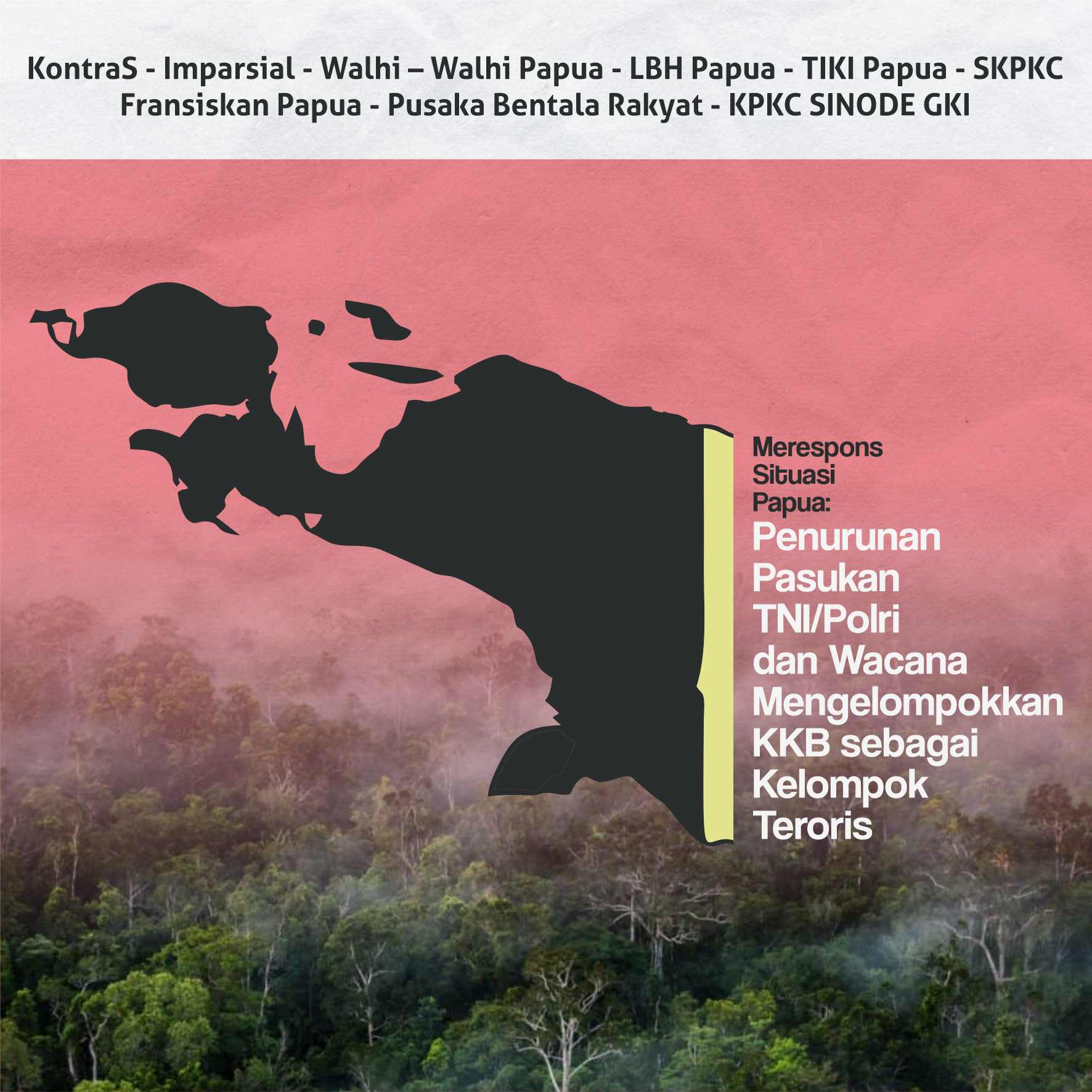 Siaran Pers: Penurunan Pasukan TNI/Polri dan Wacana Mengelompokkan KKB sebagai Kelompok Teroris