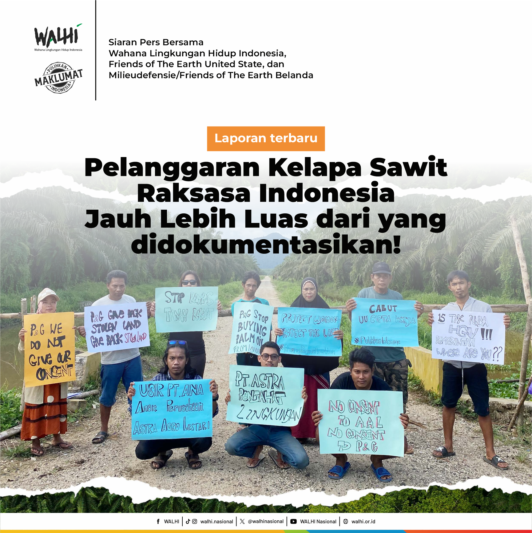 Laporan Terbaru: Pelanggaran Kelapa Sawit Raksasa Indonesia Jauh Lebih Luas dari yang didokumentasikan!