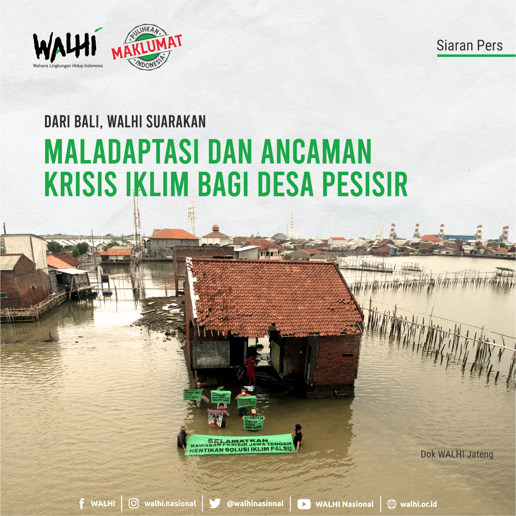 Dari Bali, WALHI Suarakan Maladaptasi dan Ancaman Krisis Iklim bagi Desa Pesisir