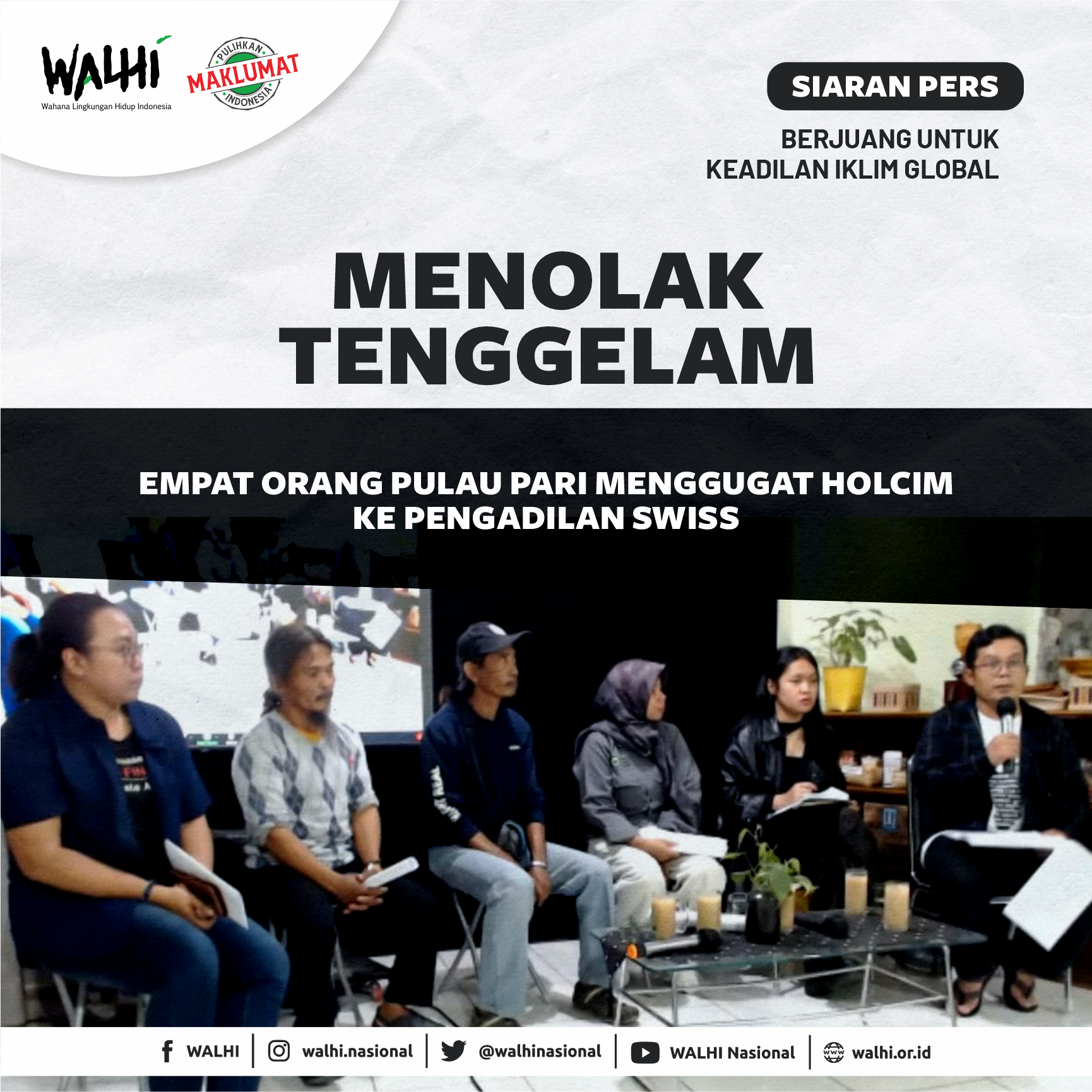 Menolak Tenggelam, Empat Orang Pulau Pari Menggugat Holcim ke Pengadilan Swiss