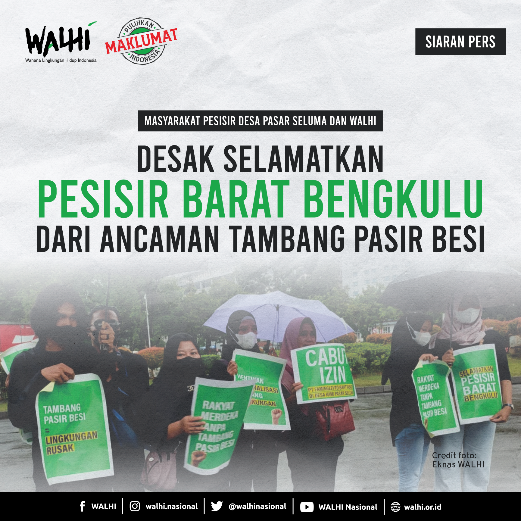 Masyarakat Pesisir Desa Pasar Seluma dan WALHI Desak Selamatkan Pesisir Barat Bengkulu dari Ancaman Tambang Pasir Besi