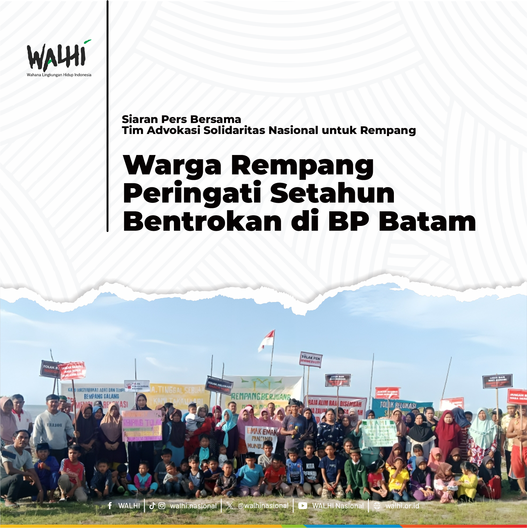Warga Rempang Peringati Setahun Bentrokan di BP Batam