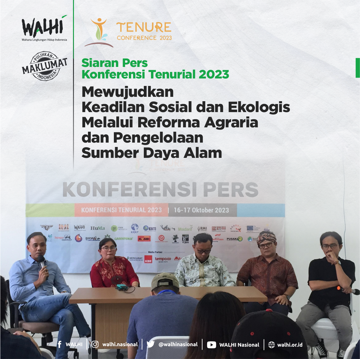 Konferensi Tenurial 2023: Mewujudkan Keadilan Sosial dan Ekologis Melalui Reforma Agraria dan Pengelolaan Sumber Daya Alam
