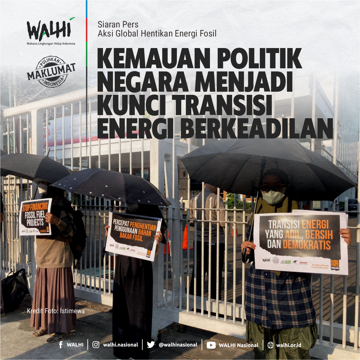 WALHI: Kemauan Politik Negara Menjadi Kunci Transisi Energi Berkeadilan