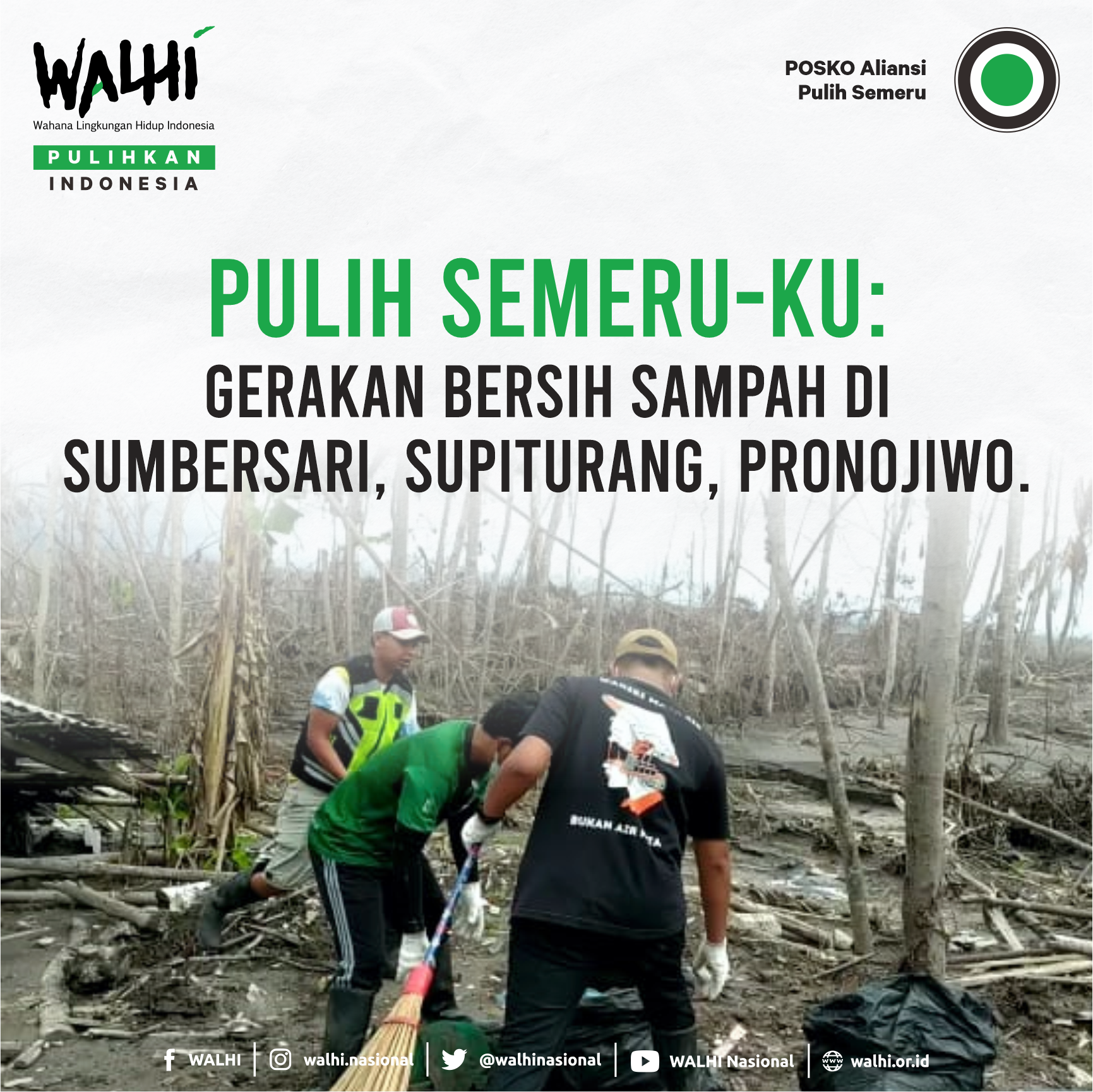 Gerakan Bersih Sampah di Sumbersari, Supiturang, Pronojiwo