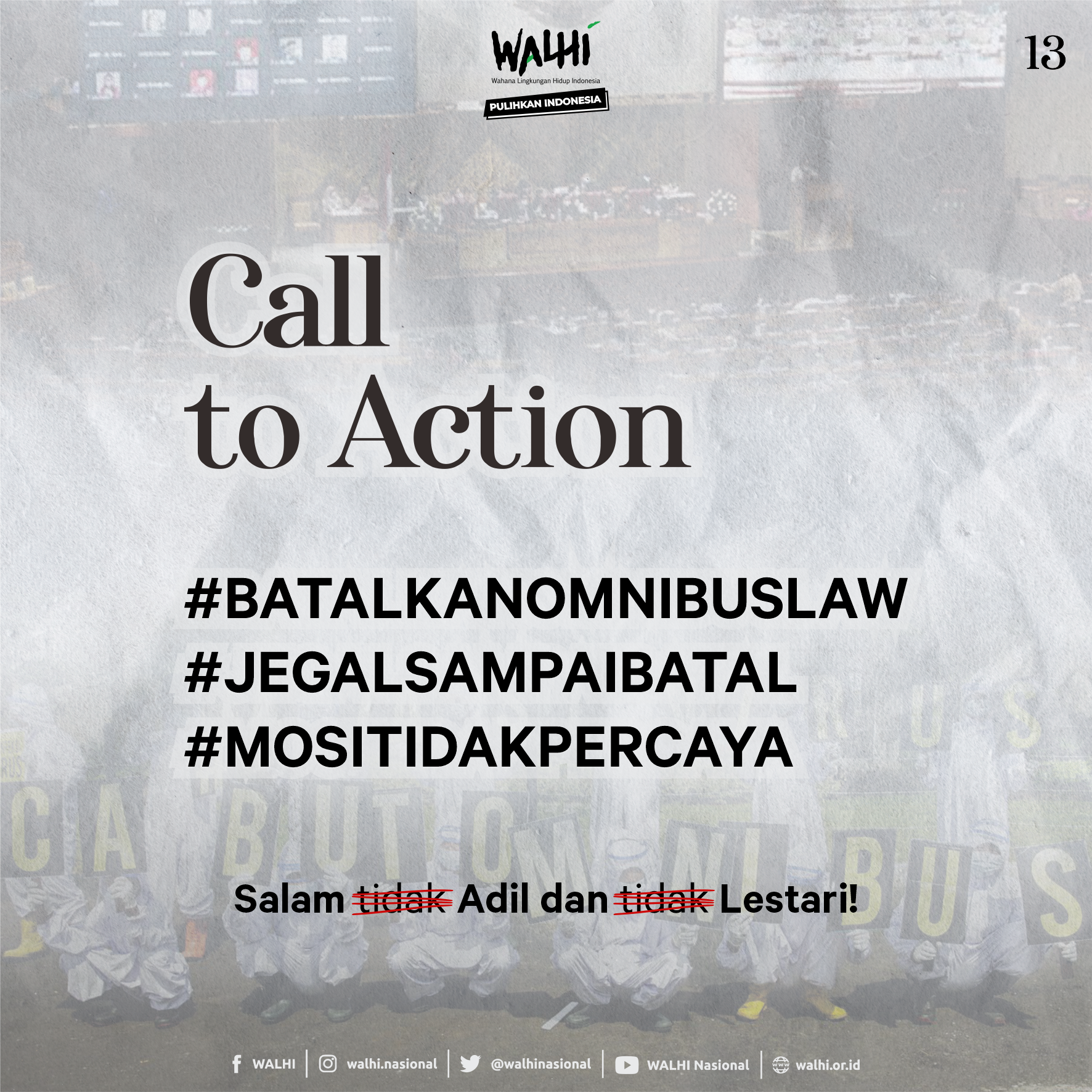 Perluas Konsolidasi, Pulihkan Demokrasi untuk Keadilan Ekologis; Siaran Pers 40 Tahun WALHI